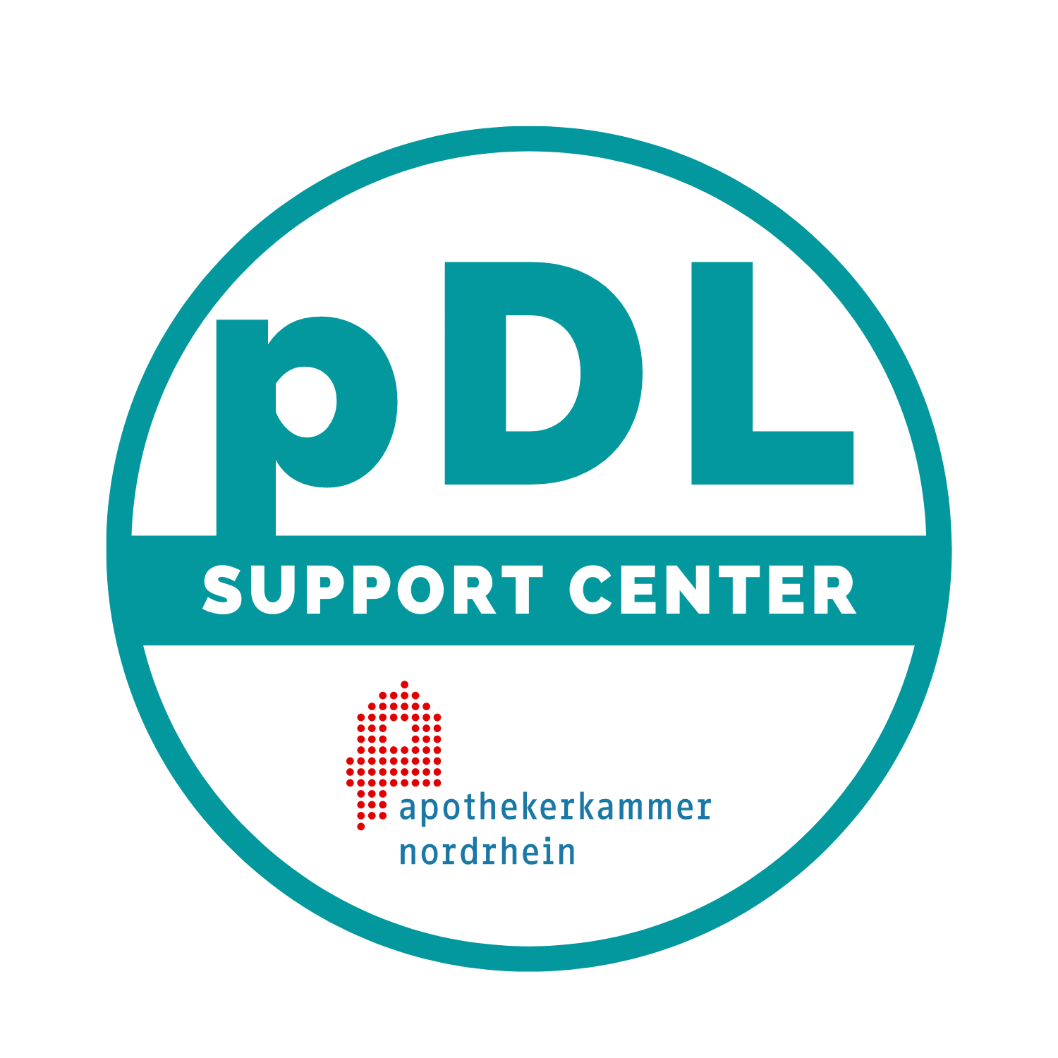 Zu sehen ist das Signet für das pDL-Support-Center