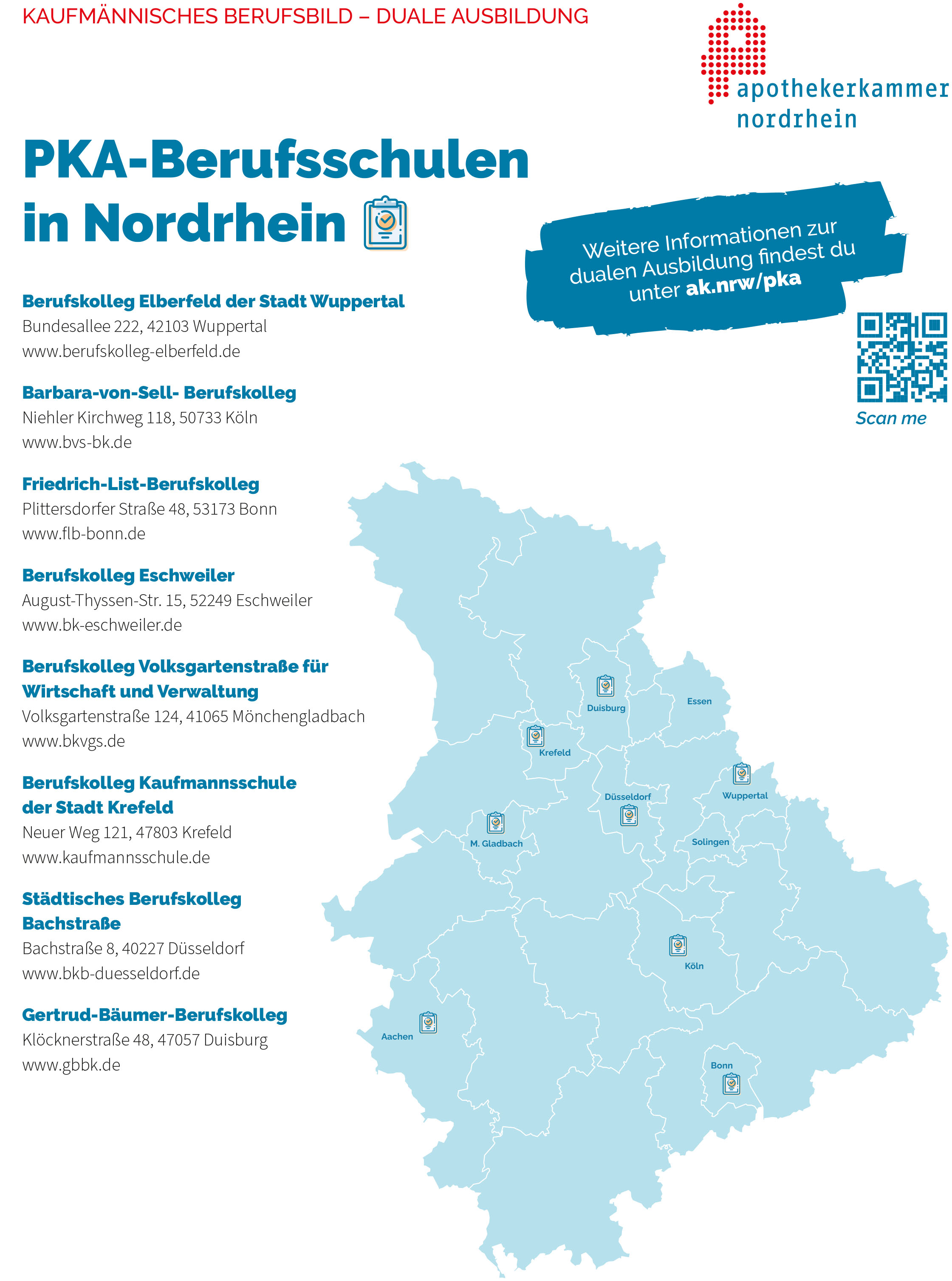 Titelseite des Flyers Berufschulen